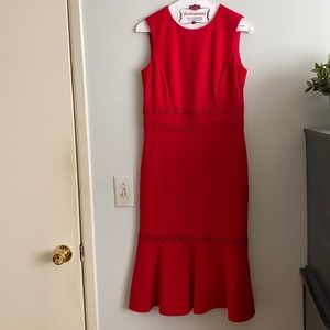Calvin Klein red sleeveless dress